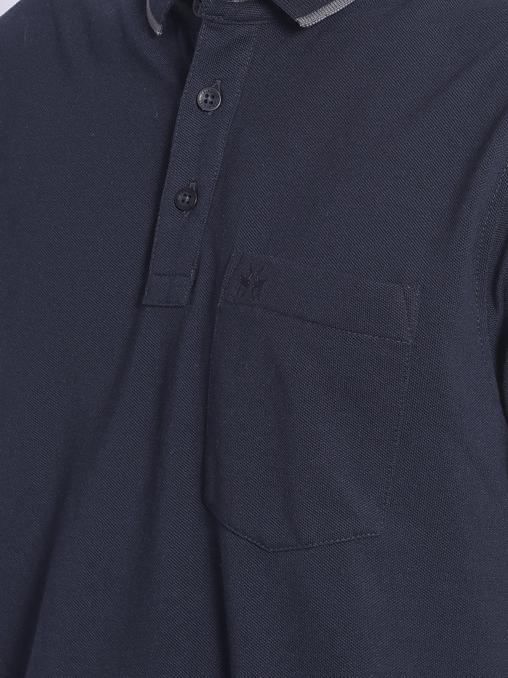 Navy Blue T-Shirt-Men T-Shirts-Crimsoune Club