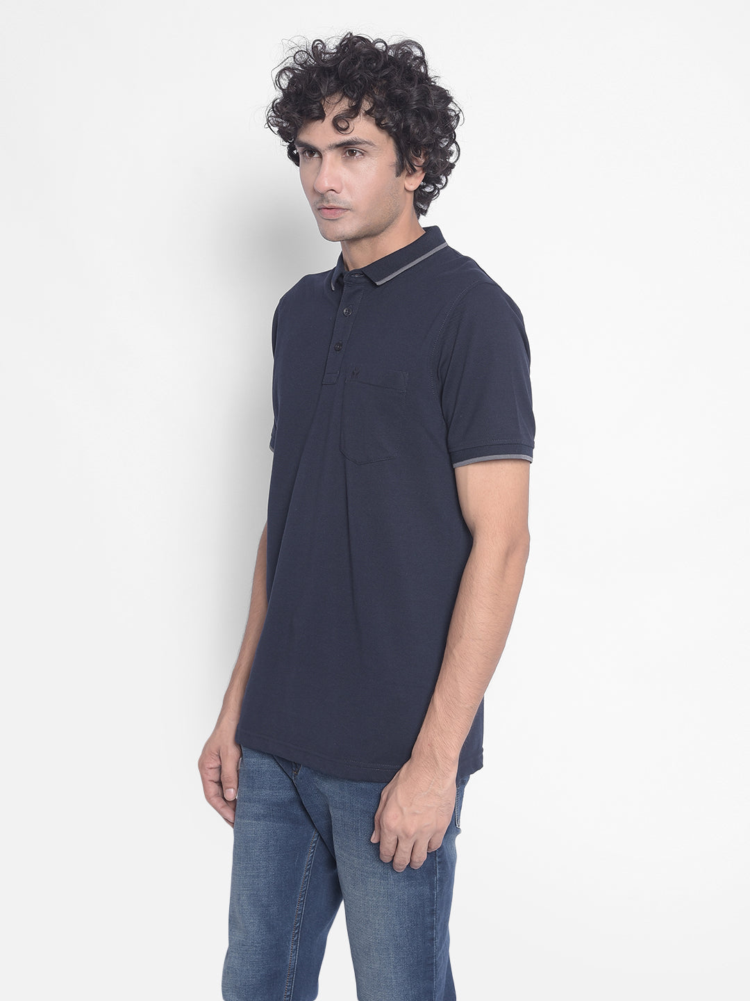 Navy Blue T-Shirt-Men T-Shirts-Crimsoune Club