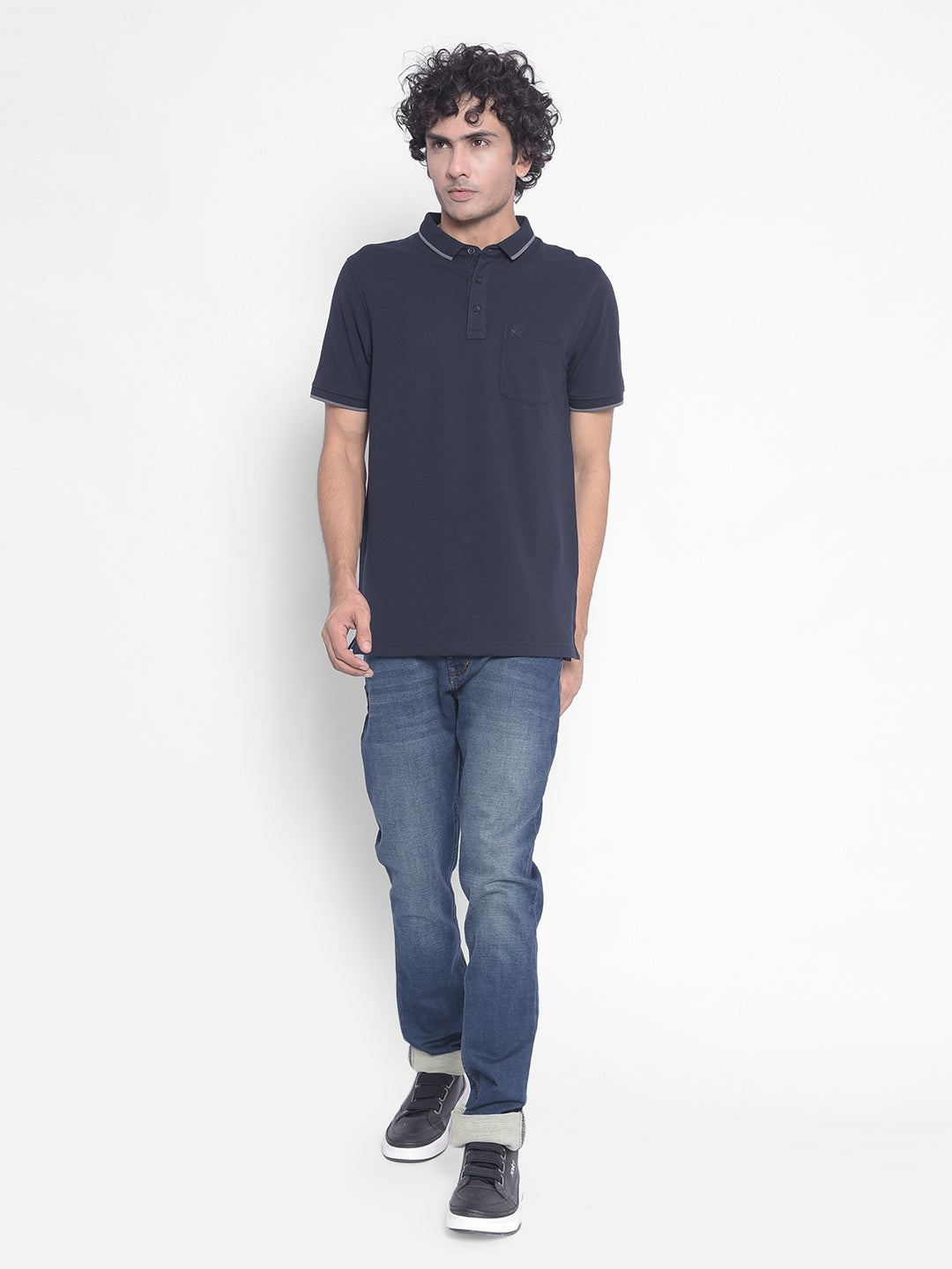 Navy Blue T-Shirt-Men T-Shirts-Crimsoune Club