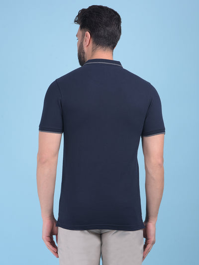 Navy Blue T-Shirt-Men T-Shirts-Crimsoune Club