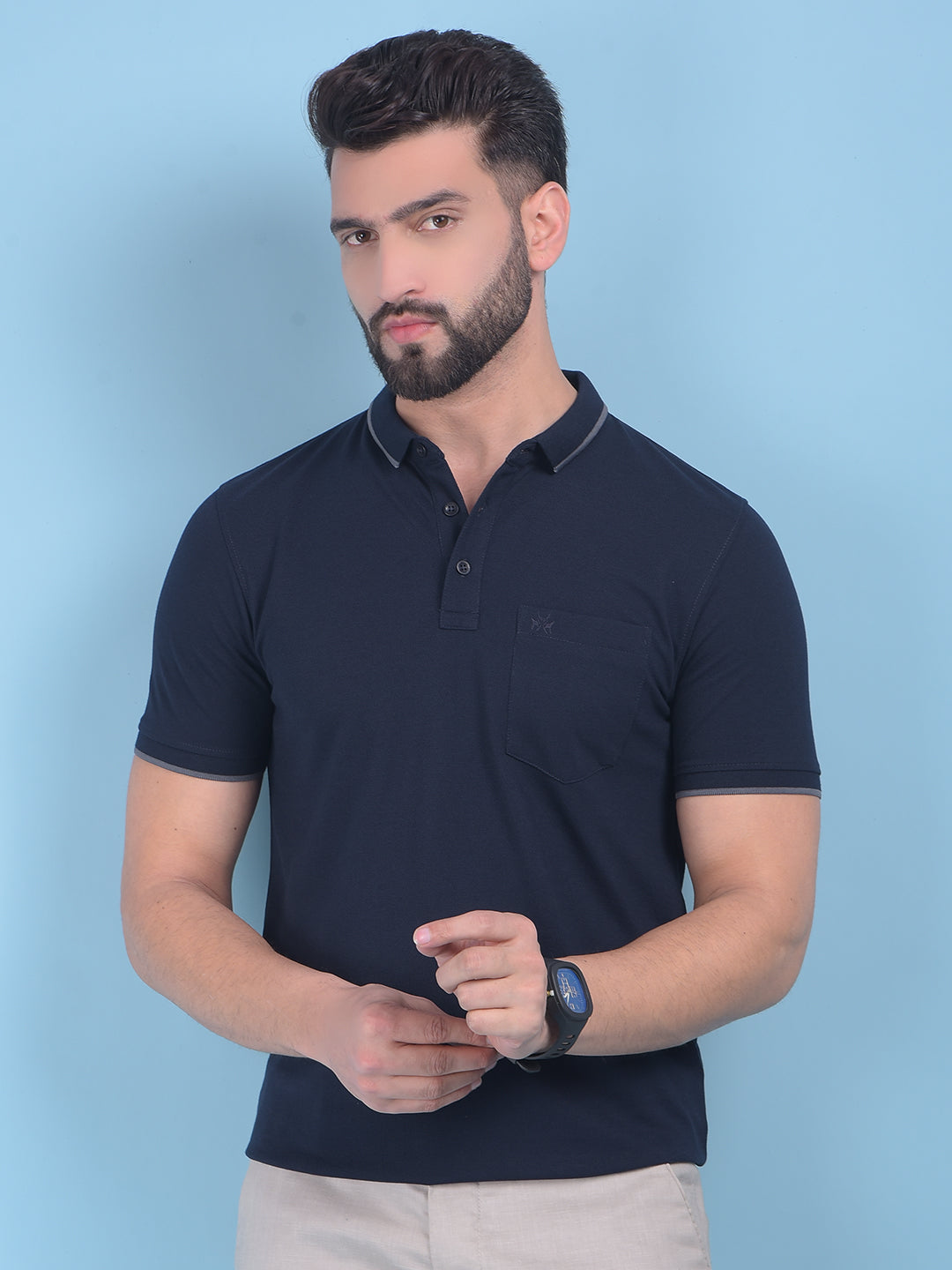 Navy Blue T-Shirt-Men T-Shirts-Crimsoune Club