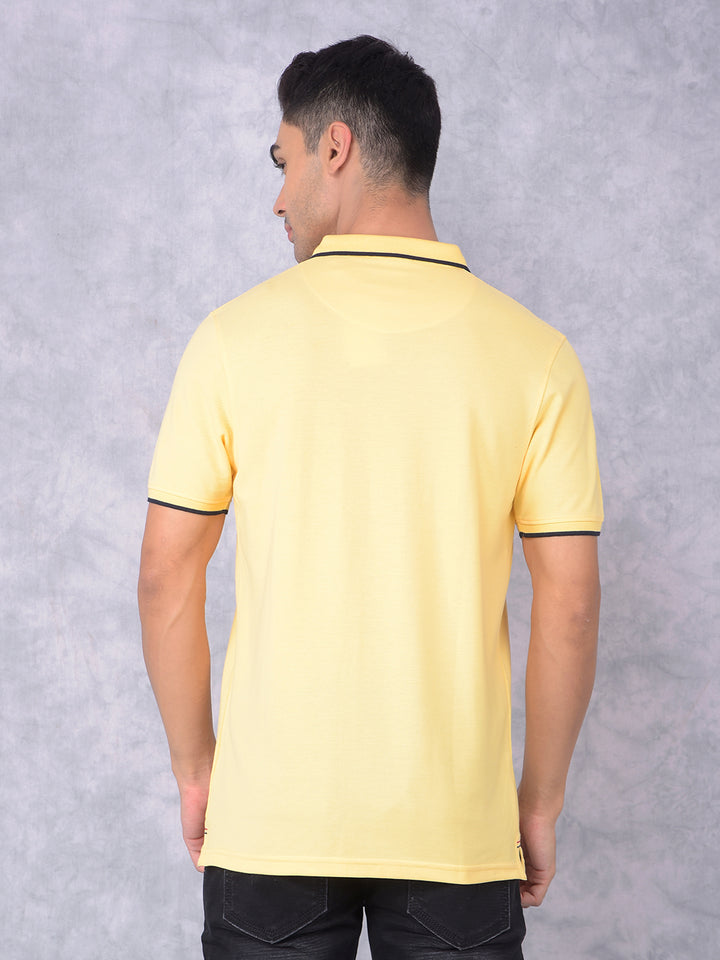 Yellow Polo T-Shirt-Men T-shirts-Crimsoune Club
