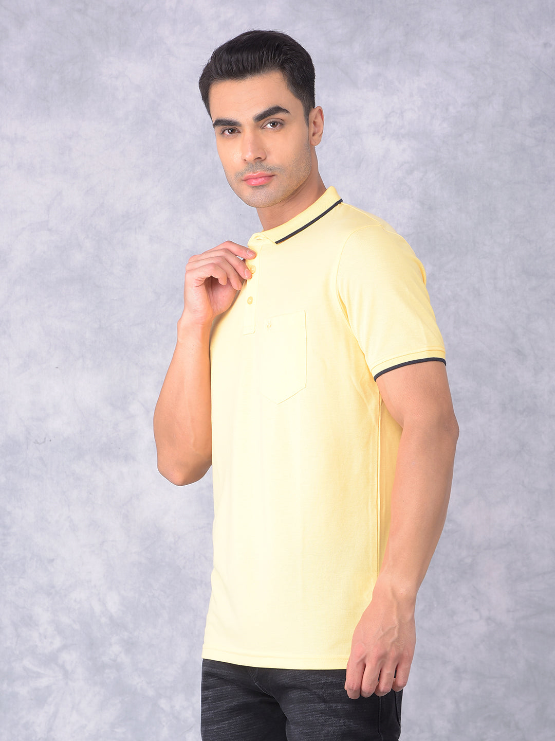 Yellow T-Shirt-Men T-Shirts-Crimsoune Club
