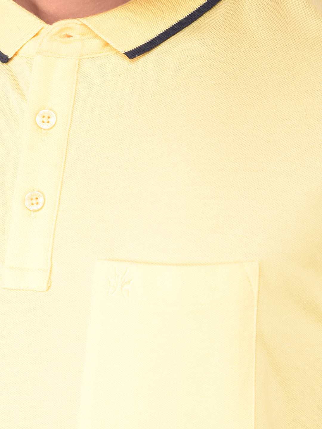 Yellow Polo T-Shirt-Men T-shirts-Crimsoune Club