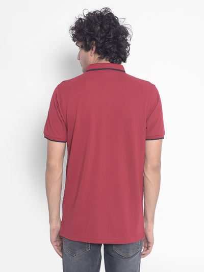 Maroon T-Shirt-Men T-Shirts-Crimsoune Club