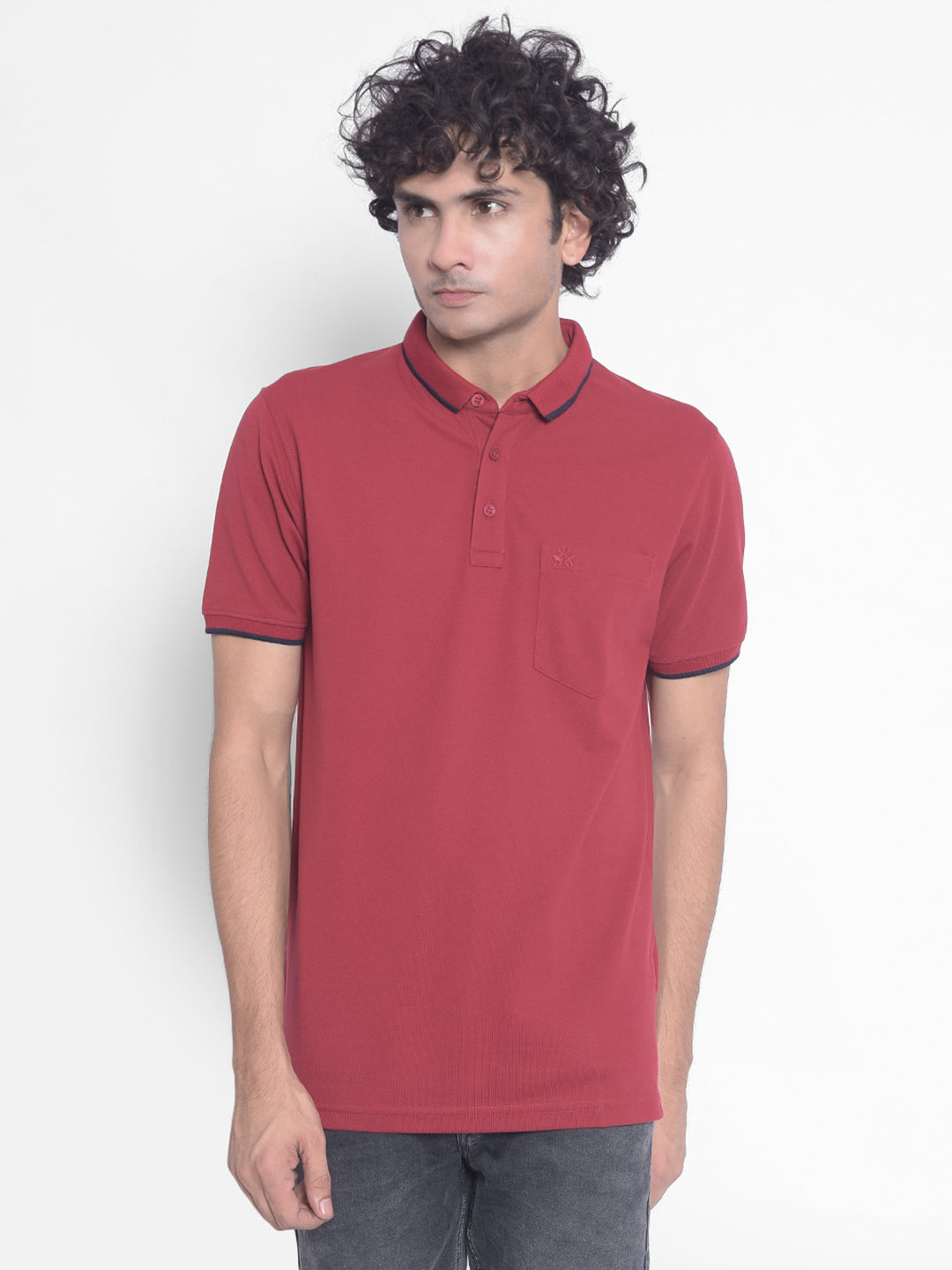 Maroon T-Shirt-Men T-Shirts-Crimsoune Club