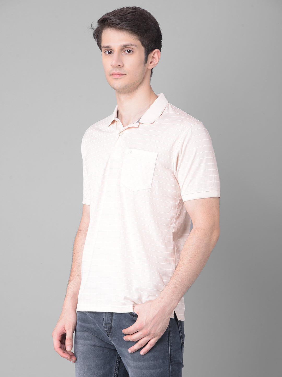 Peach Printed T-Shirt-Men T-Shirts-Crimsoune Club