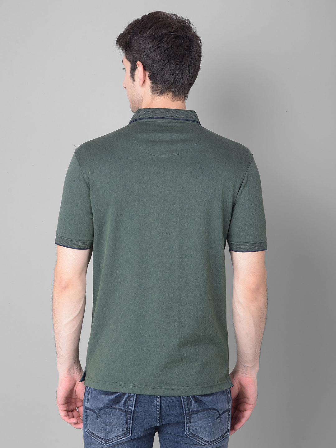 Green Polo T-Shirt-Men T-Shirts-Crimsoune Club