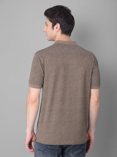 Brown Printed T-Shirt-Men T-Shirts-Crimsoune Club