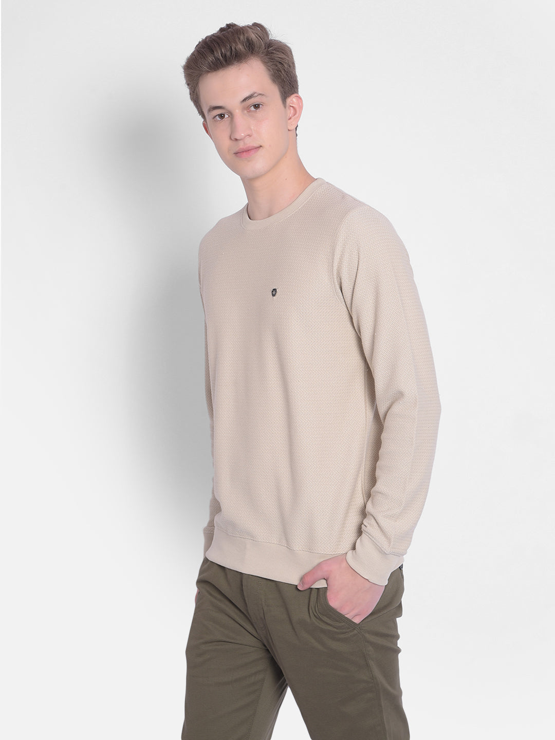 Beige T-Shirt-Men T-Shirts-Crimsoune Club