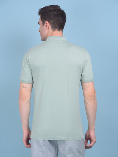 Green Cotton T-Shirt-Men T-shirts-Crimsoune Club