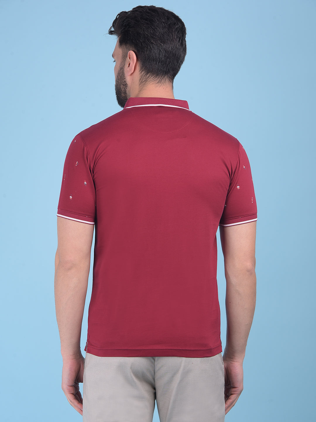 Wine Printed T-Shirt-Men T-Shirts-Crimsoune Club