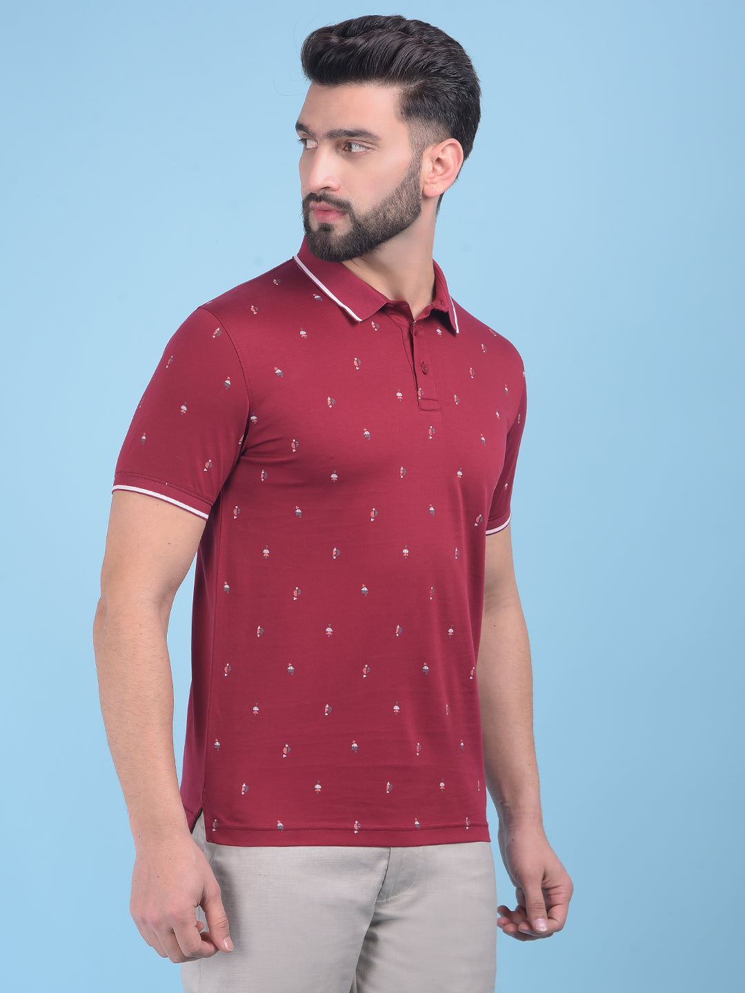 Wine Printed T-Shirt-Men T-Shirts-Crimsoune Club