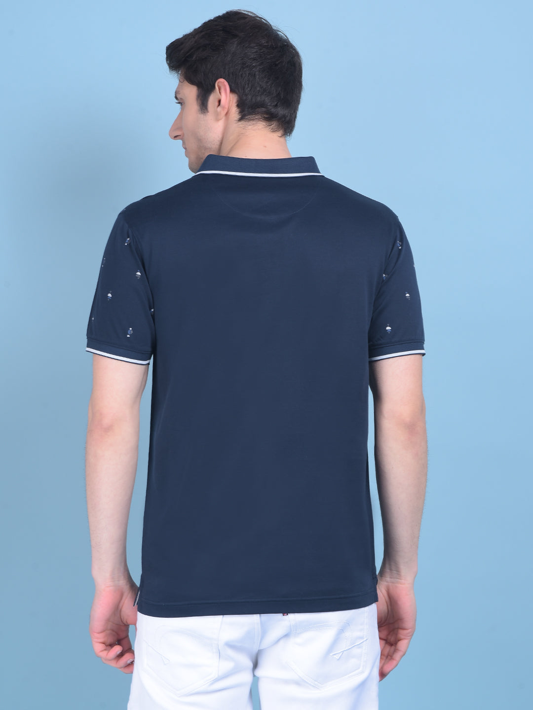 Navy Blue Tshirt-Men T-shirts-Crimsoune Club