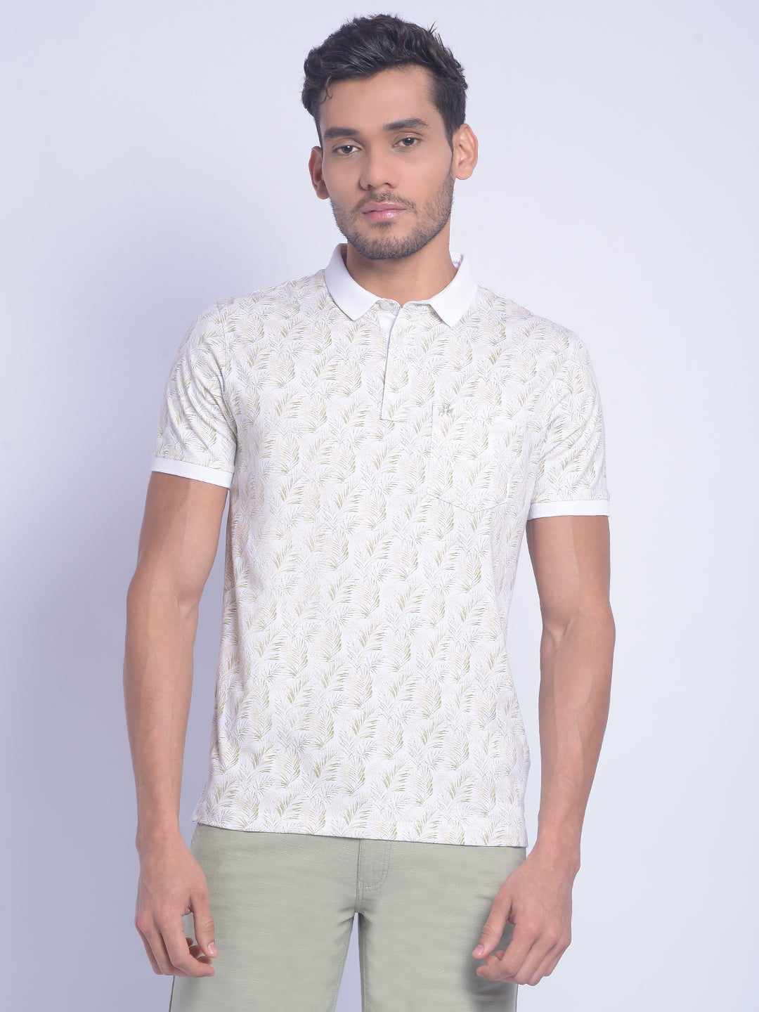 Beige Printed T-Shirt-Men T-Shirts-Crimsoune Club