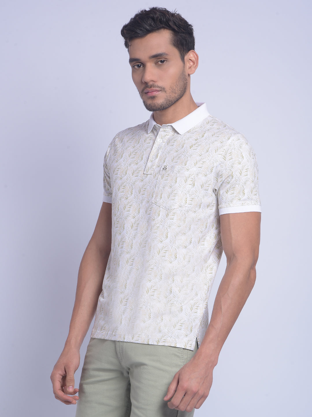 Beige Printed T-Shirt-Men T-Shirts-Crimsoune Club