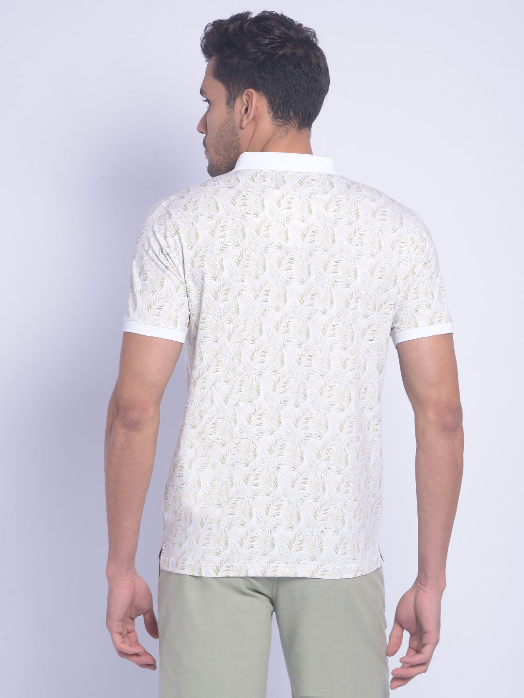 Beige Printed T-Shirt-Men T-Shirts-Crimsoune Club