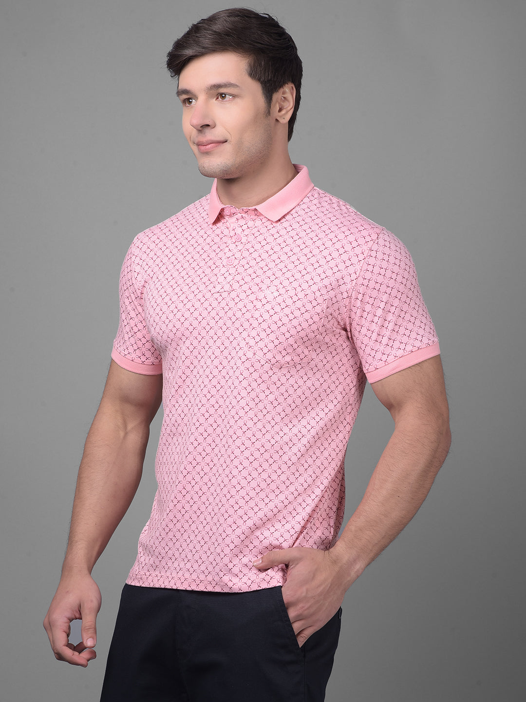 Pink T-Shirt-Men T-Shirts-Crimsoune Club