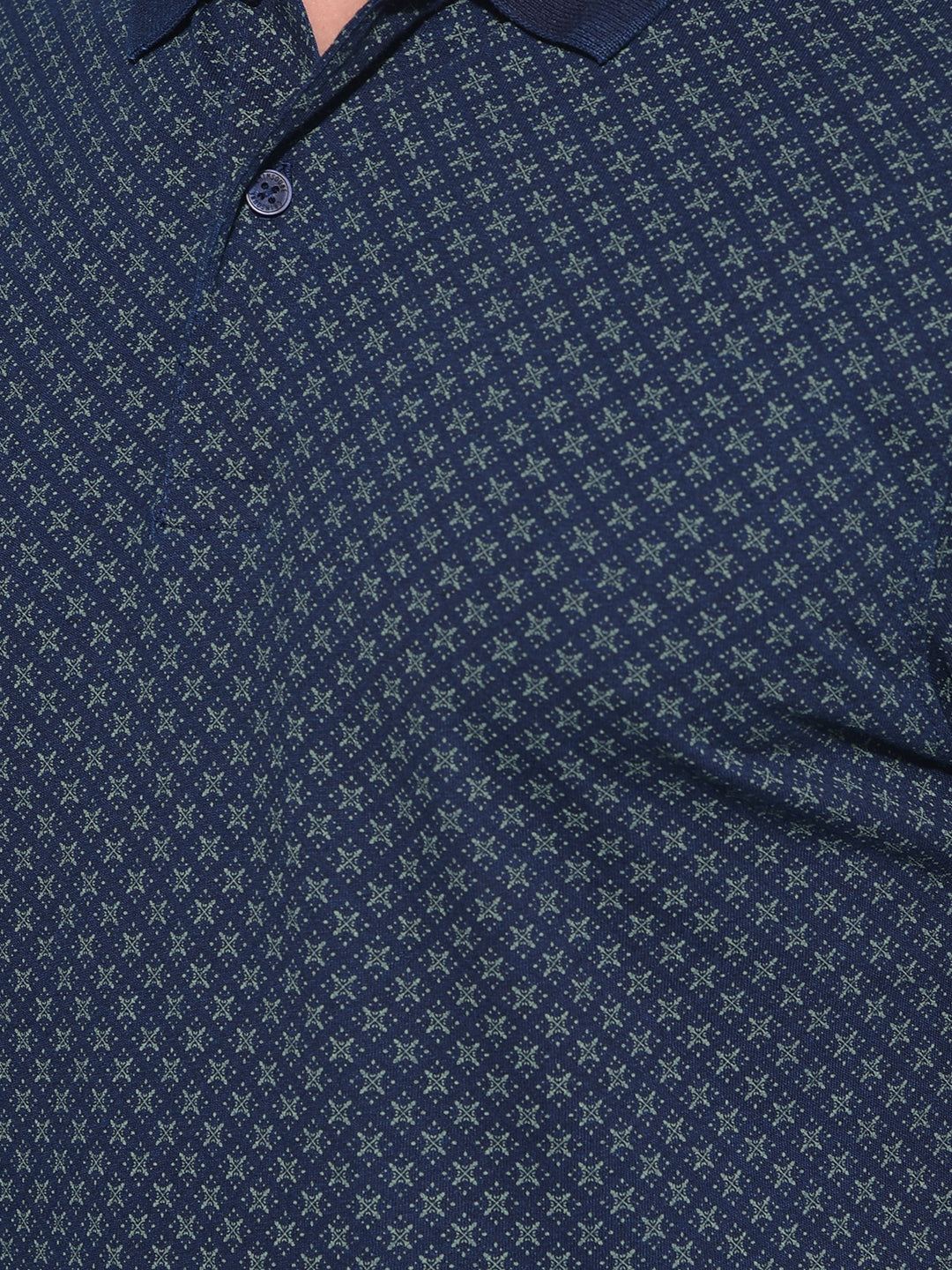 Navy Blue Printed T-Shirt-Men T-Shirts-Crimsoune Club