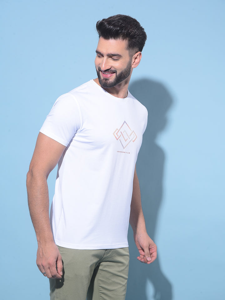Grey Graphic Print T-Shirt-Men T-Shirts-Crimsoune Club