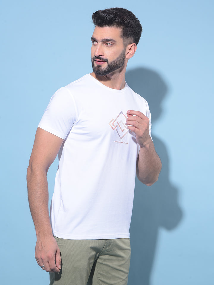 Grey Graphic Print T-Shirt-Men T-Shirts-Crimsoune Club