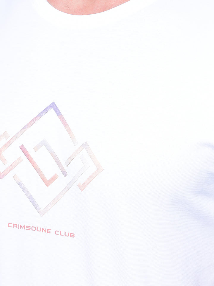 Grey Graphic Print T-Shirt-Men T-Shirts-Crimsoune Club