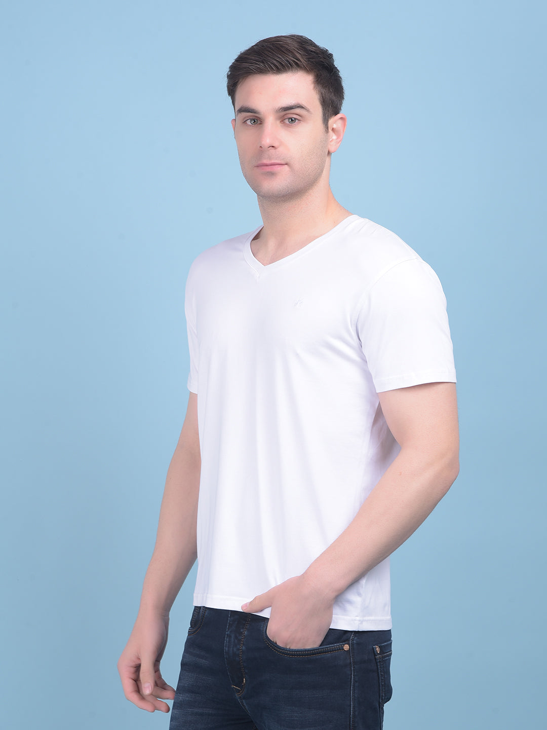 White Cotton T-Shirt-Men T-shirts-Crimsoune Club