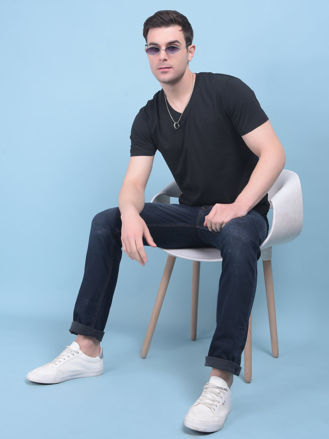 Black Cotton T-Shirt-Men T-Shirts-Crimsoune Club
