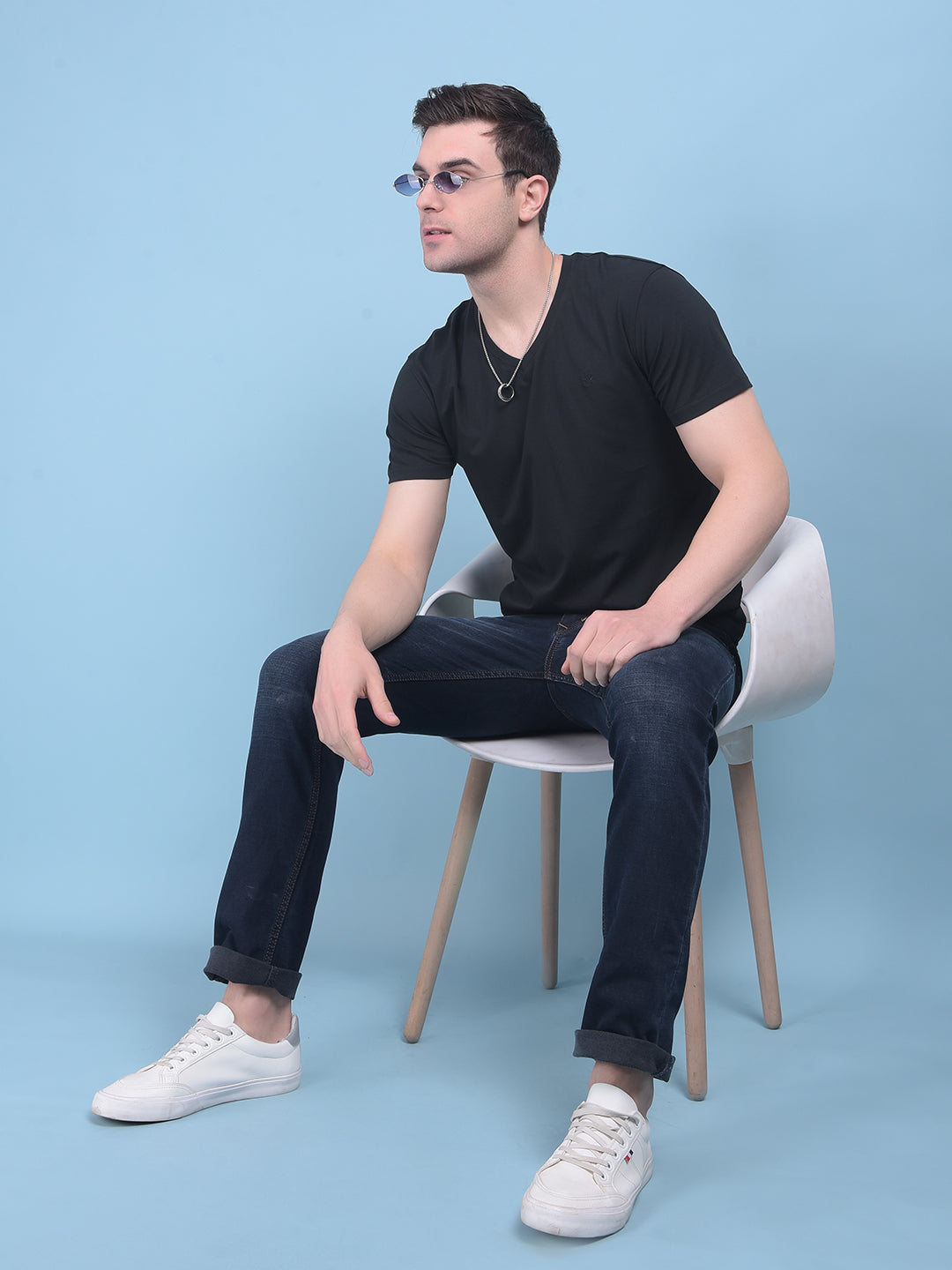 Black Cotton T-Shirt-Men T-Shirts-Crimsoune Club