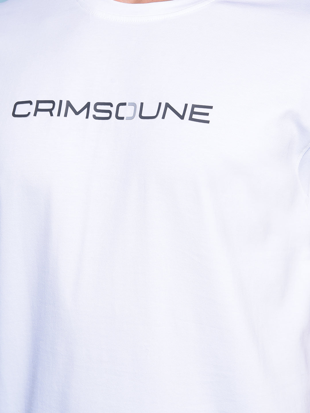 White Typographic T-Shirt-Men T-Shirts-Crimsoune Club