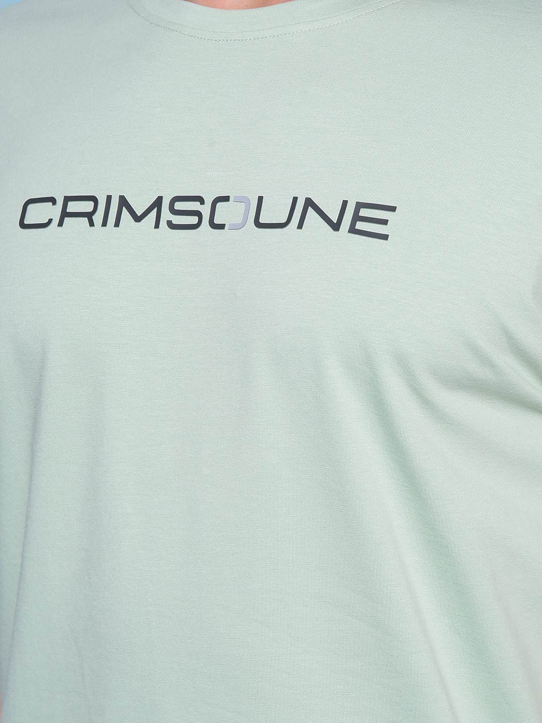 Green Typographic Print Cotton T-Shirt-Men T-Shirts-Crimsoune Club