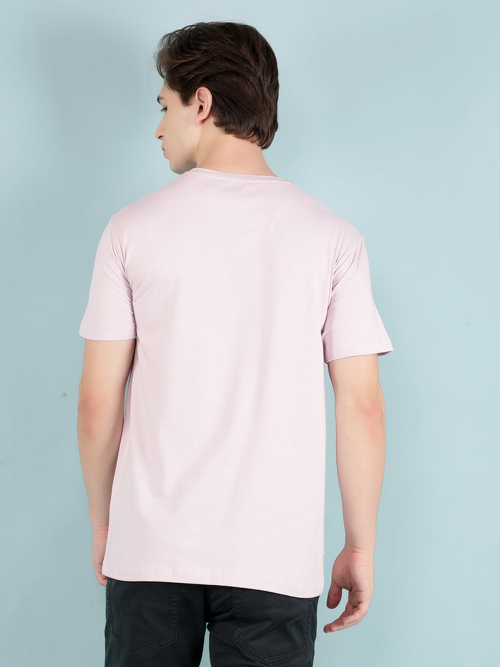 Purple Typographic Print T-Shirt-Men T-Shirts-Crimsoune Club