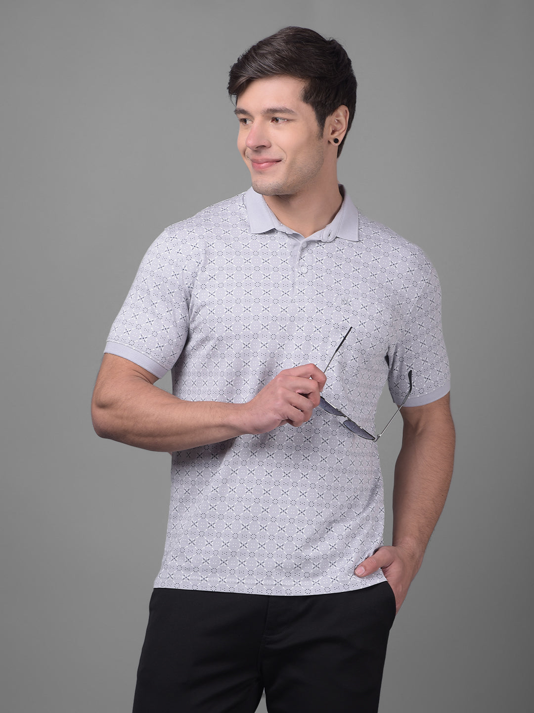 Grey T-Shirt-Men T-Shirts-Crimsoune Club