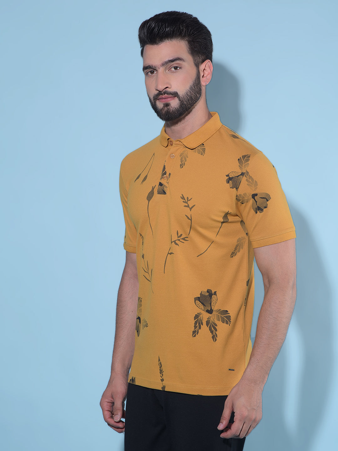 Mustard T-Shirt-Men T-shirts-Crimsoune Club