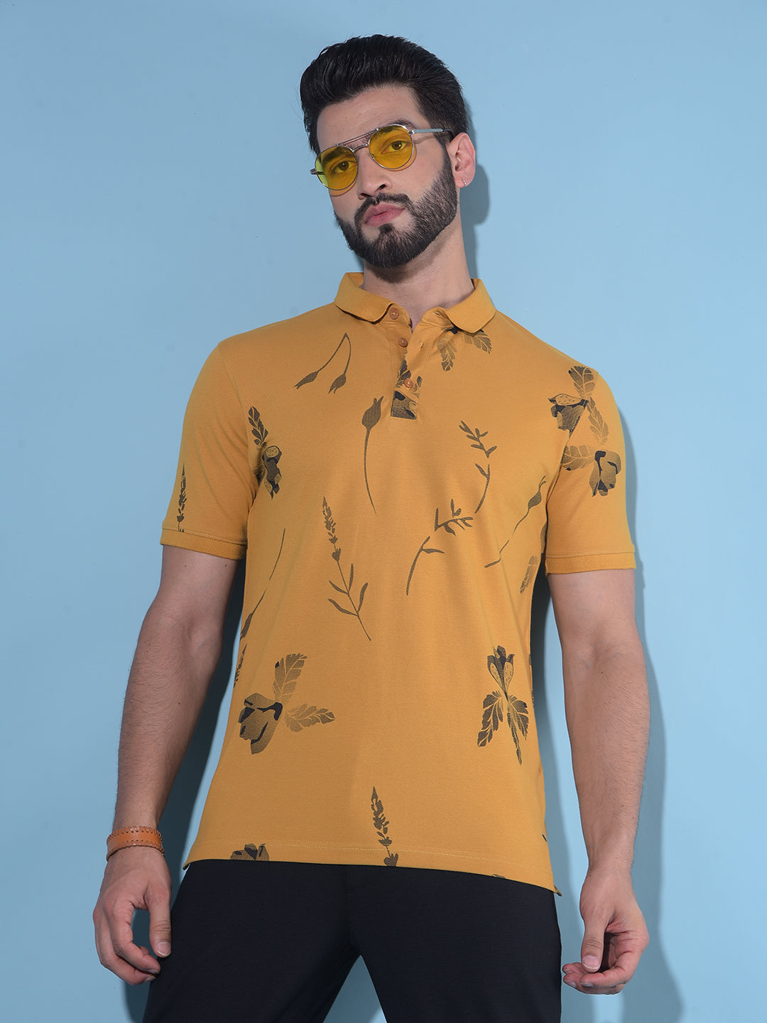 Mustard T-Shirt-Men T-shirts-Crimsoune Club