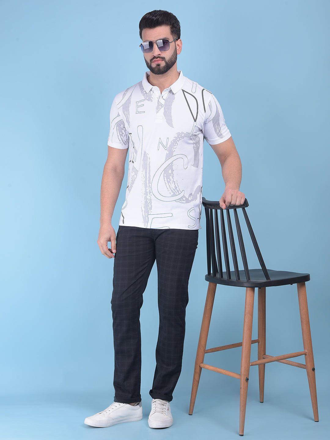 White Typographic Print T-Shirt-Men T-Shirts-Crimsoune Club