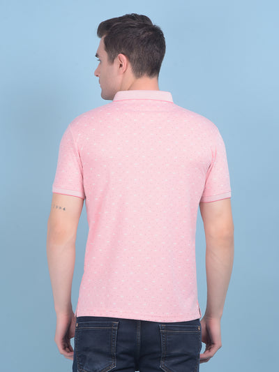 Printed Peach T-Shirt-Men T-shirts-Crimsoune Club