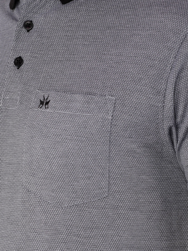 Navy Jacquard T-Shirt-Men T-Shirts-Crimsoune Club