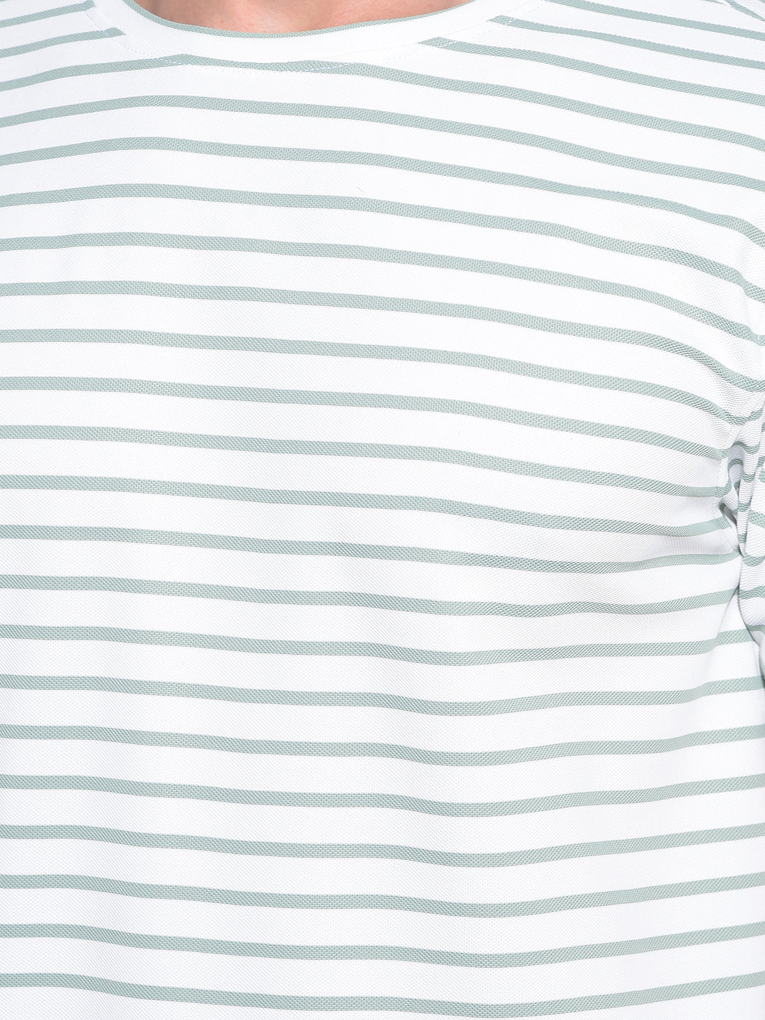 Green Horizontal Striped Tshirt-Men T-Shirts-Crimsoune Club