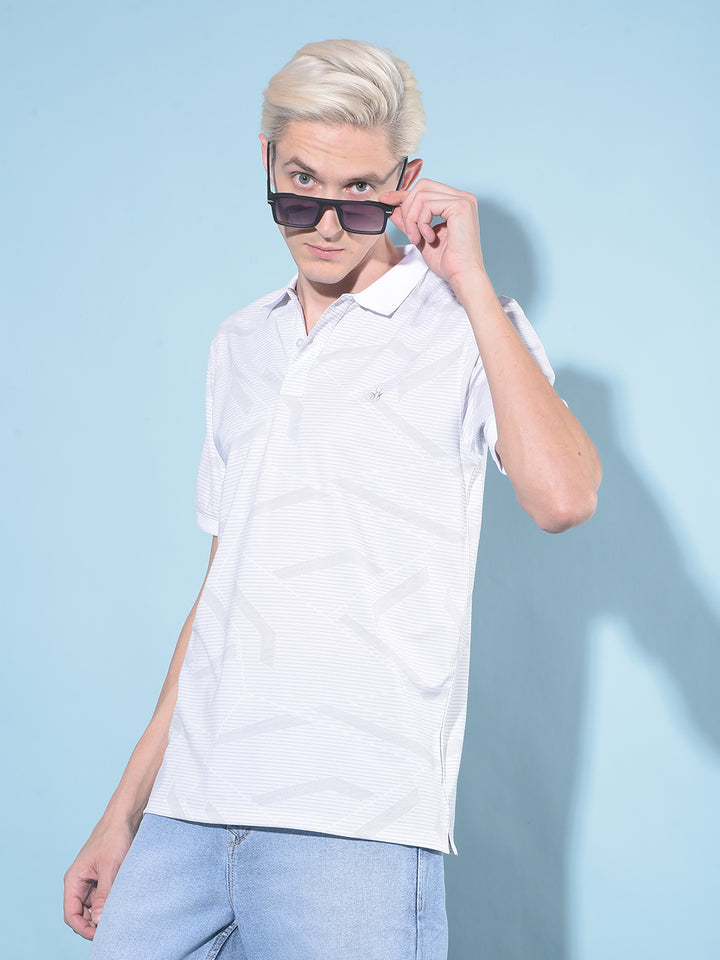 White Printed T-Shirt-Men T-Shirts-Crimsoune Club