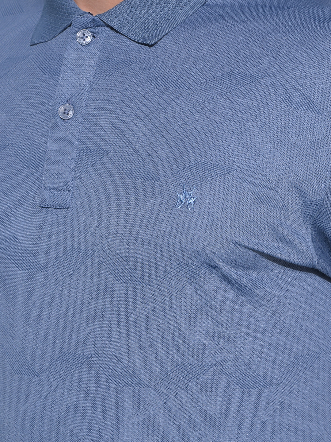 Blue Printed T-Shirt-Men T-Shirts-Crimsoune Club