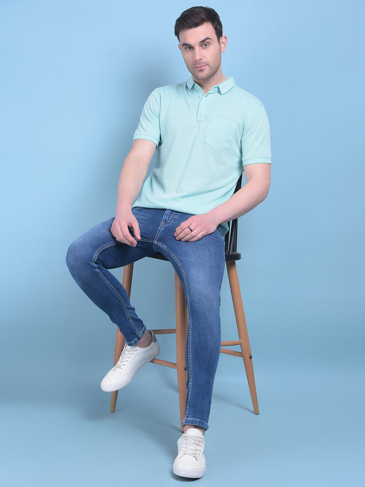 Green Printed T-Shirt-Men T-Shirts-Crimsoune Club