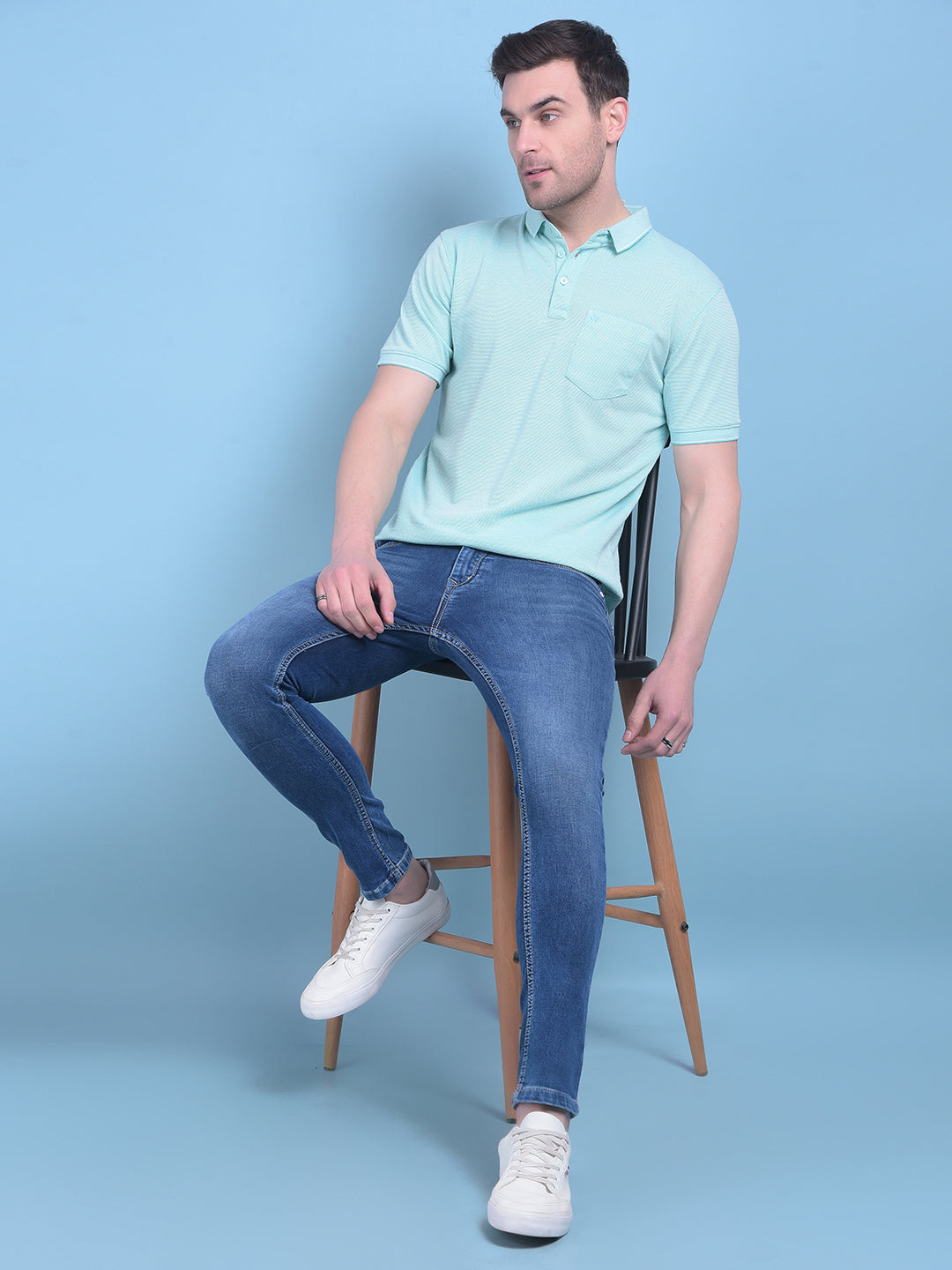Green Printed T-Shirt-Men T-Shirts-Crimsoune Club