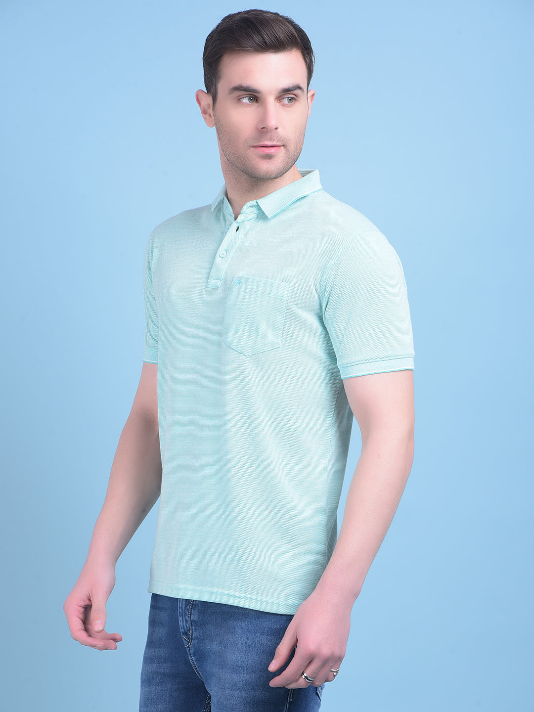Green Printed T-Shirt-Men T-Shirts-Crimsoune Club