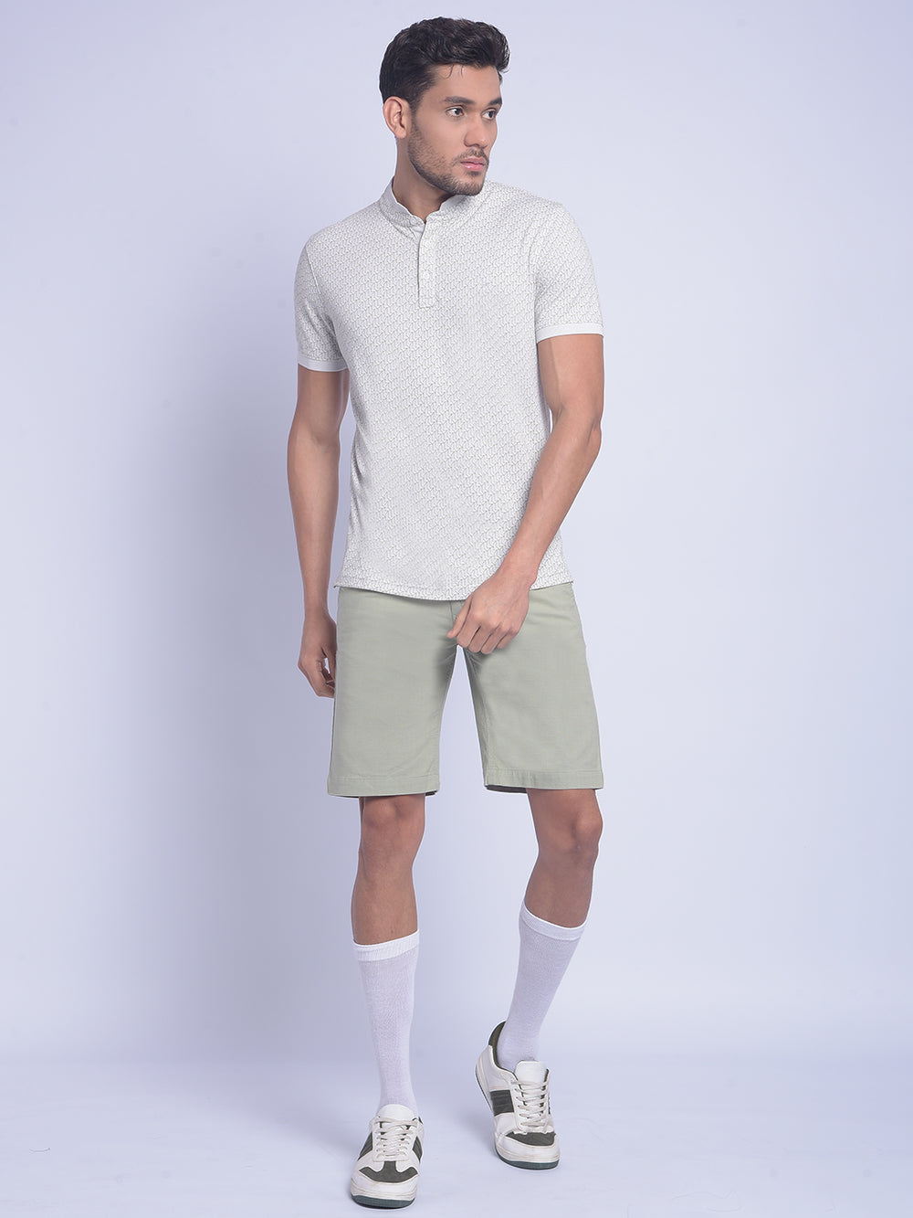 Green Printed T-Shirt-Men T-Shirts-Crimsoune Club