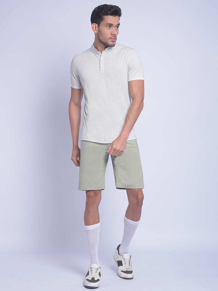 Green Printed T-Shirt-Men T-Shirts-Crimsoune Club