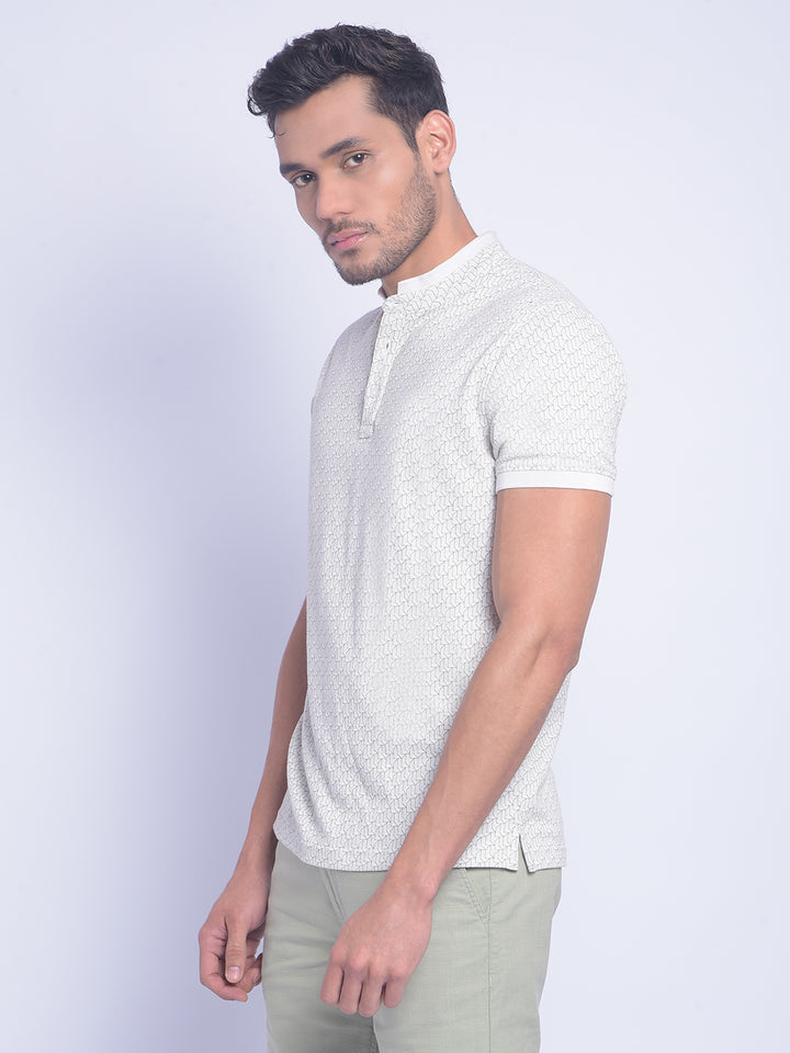 Green Printed T-Shirt-Men T-Shirts-Crimsoune Club