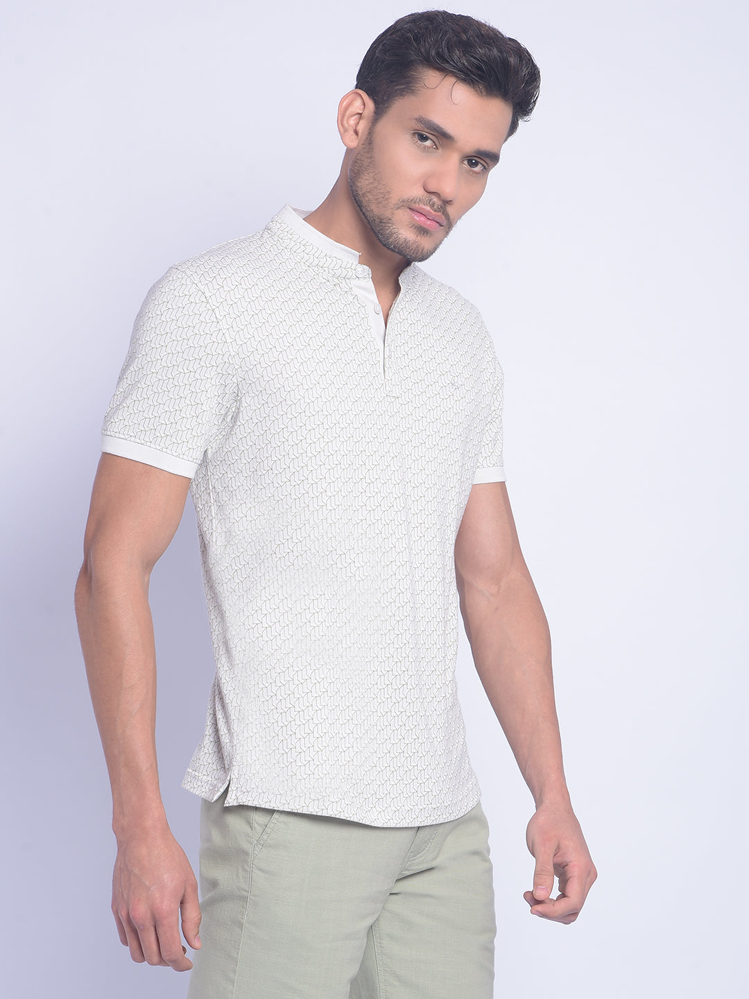 Green Printed T-Shirt-Men T-Shirts-Crimsoune Club