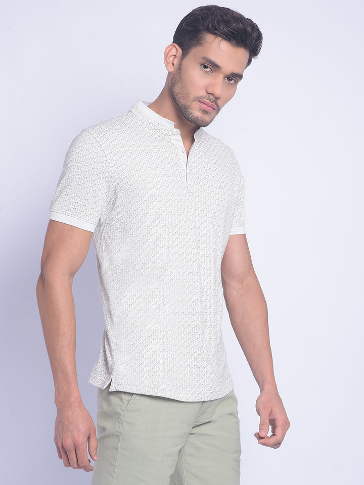 Green Printed T-Shirt-Men T-Shirts-Crimsoune Club
