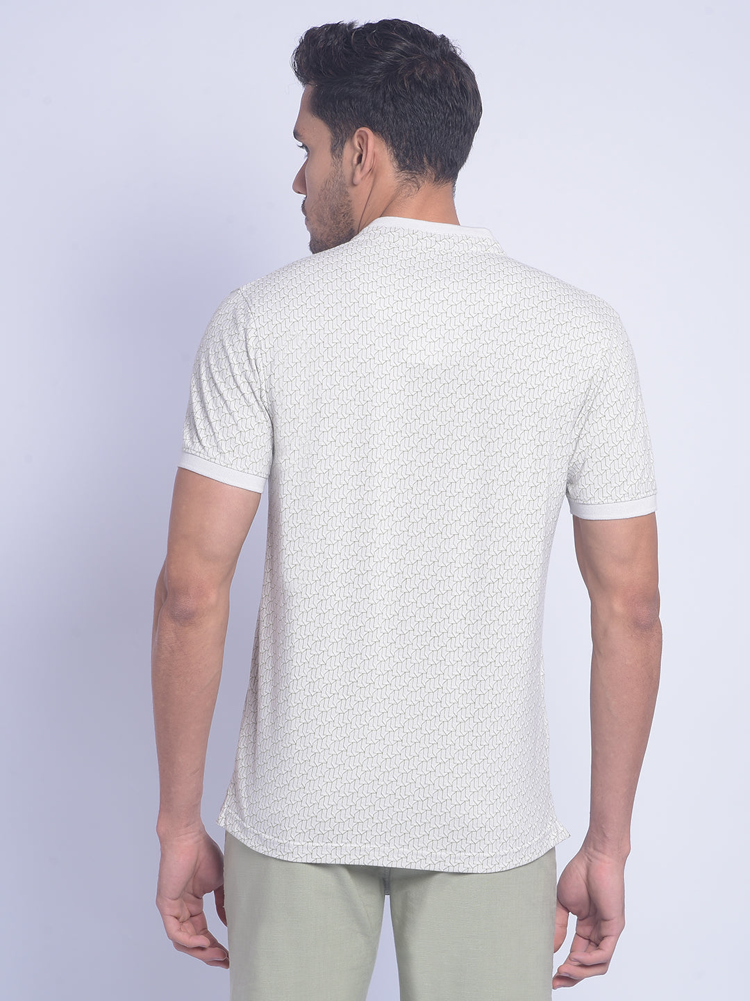 Green Printed T-Shirt-Men T-Shirts-Crimsoune Club